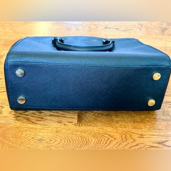 Michael Kors Black Saffiano Leather Satchel Handbag - Picture 4 of 11